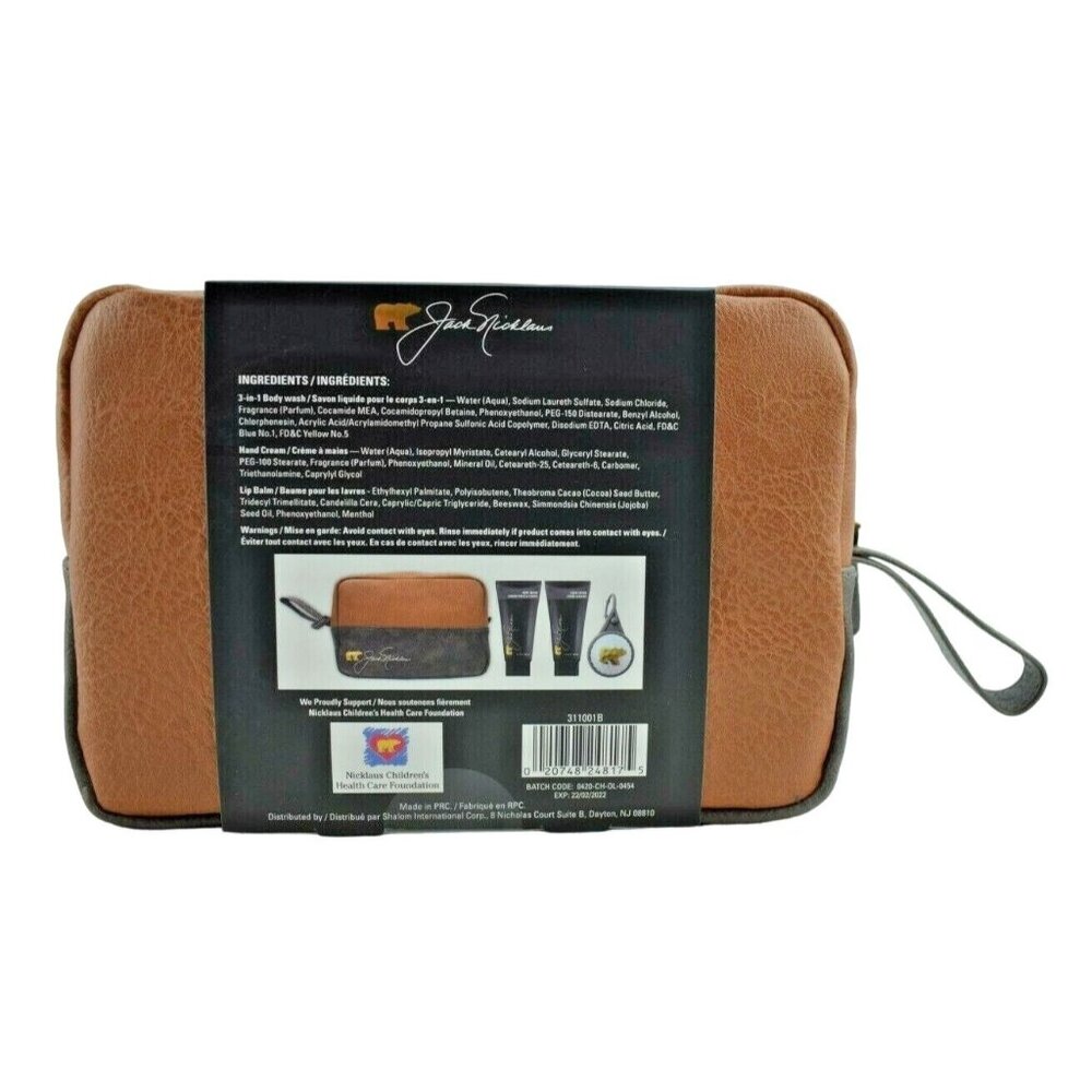 Jack Nicklaus Mens 4 Piece Travel Size Kit Toiletries Bag New - Picture 3 of 5